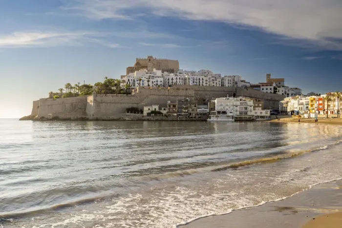 Framed Print : Old town and Knights Templar castle, Peniscola, Valencian Community, Spain Framed Print : Old town and Knights Templar castle, Peniscola, Valencian Community, Spain