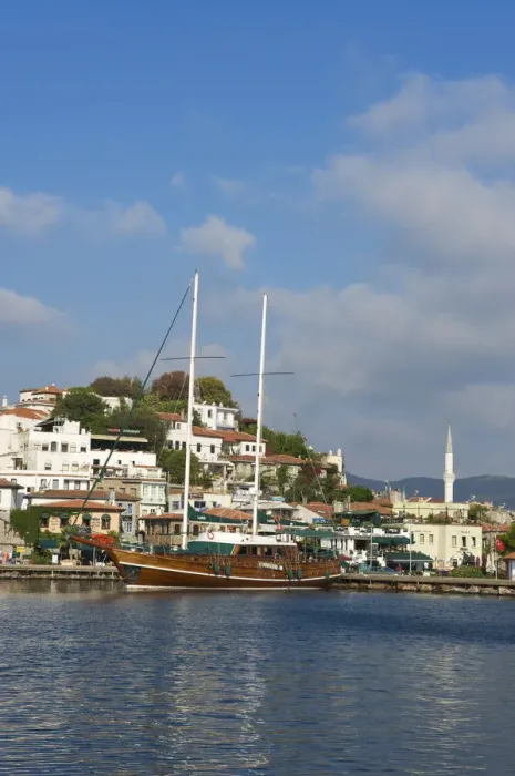 Framed Print : Old Town and Marina in Marmaris, Aegean, Turquoise Coast, Turkey