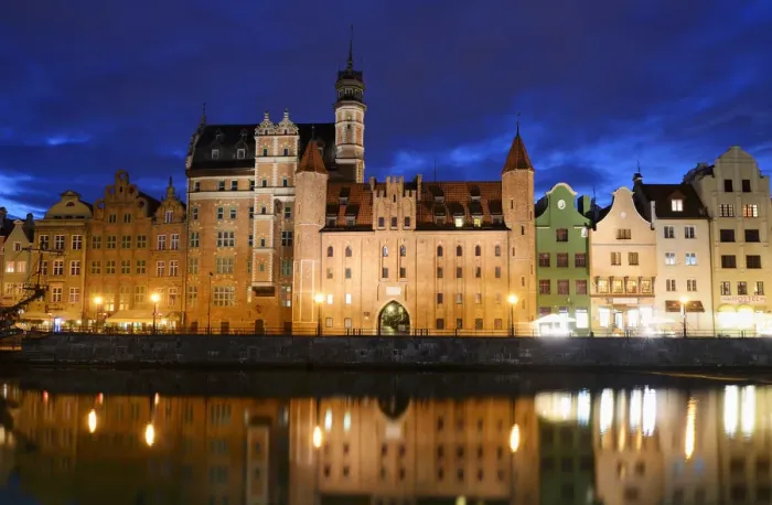 Framed Print : The Old Town and the Motlawa river in Gdansk. Poland Framed Print : The Old Town and the Motlawa river in Gdansk. Poland