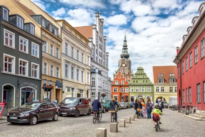 Framed Print : Old town and Nikolai church, Greifswald, Mecklenburg-Western Pomerania, Germany Framed Print : Old town and Nikolai church, Greifswald, Mecklenburg-Western Pomerania, Germany