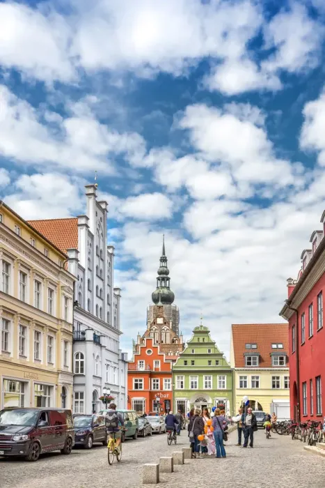 Framed Print : Old town and Nikolai church, Greifswald, Mecklenburg-Western Pomerania, Germany Framed Print : Old town and Nikolai church, Greifswald, Mecklenburg-Western Pomerania, Germany