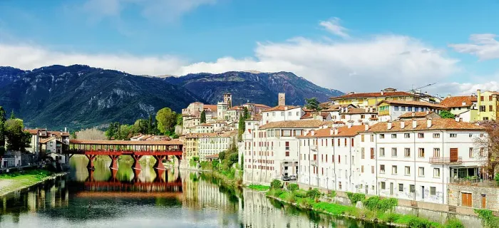 Framed Print : Old town and river Brenta in spring, Bassano Del Grappa, Vicenza province, Veneto, Italy Framed Print : Old town and river Brenta in spring, Bassano Del Grappa, Vicenza province, Veneto, Italy