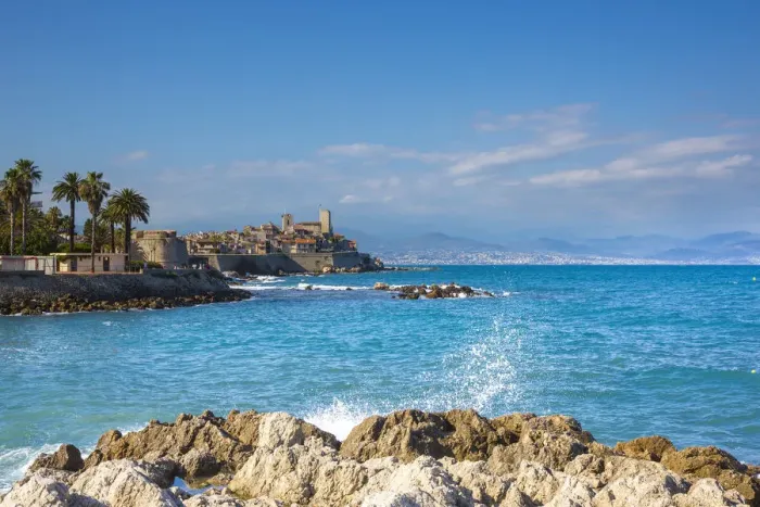 Framed Print : Old town and sea wall in Antibes, Alpes-Maritimes, Provence-Alpes-Cote D Azur Framed Print : Old town and sea wall in Antibes, Alpes-Maritimes, Provence-Alpes-Cote D Azur