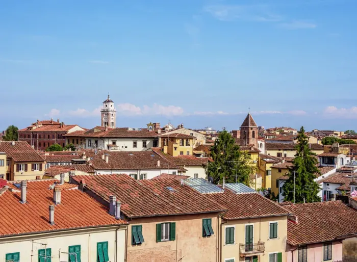 Framed Print : Old Town Skyline, elevated view, Pisa, Tuscany, Italy Framed Print : Old Town Skyline, elevated view, Pisa, Tuscany, Italy