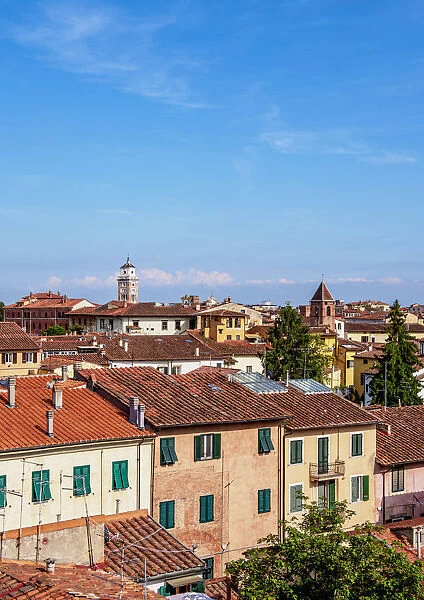 Old Town Skyline, elevated view, Pisa, Tuscany, Italy