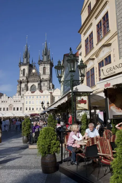 Framed Print : Old Town Square and Church of our Lady before Tyn, Prague, Czech Republic