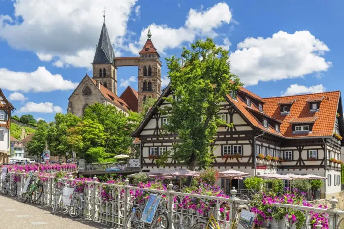 Framed Print : Old town with St. Dionys church, Esslingen am Neckar, Baden-Wurttemberg, Germany Framed Print : Old town with St. Dionys church, Esslingen am Neckar, Baden-Wurttemberg, Germany