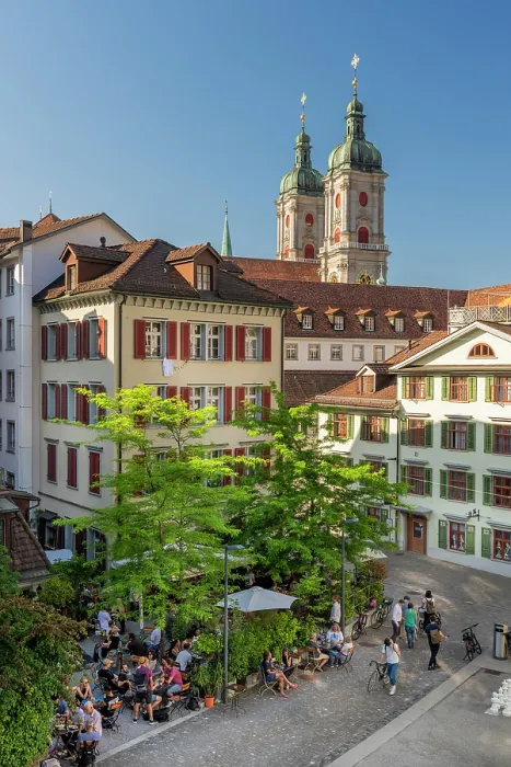 Framed Print : Old town, St. Gallen, Canton of St. Gallen, Switzerland