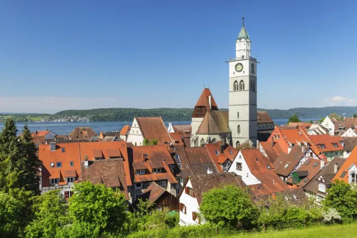 Framed Print : Old Town with St. Nicholas cathedral, Uberlingen, Lake Constance, Upper Swabia, Baden Wurttemberg, Germany Framed Print : Old Town with St. Nicholas cathedral, Uberlingen, Lake Constance, Upper Swabia, Baden Wurttemberg, Germany