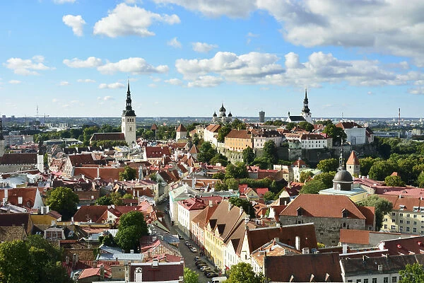 Old Town of Tallinn and Toompea Hill, a Unesco World Heritage Site. Tallinn, Estonia