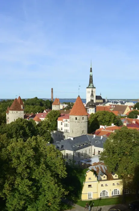 Framed Print : Old Town view from Toompea Hill, a Unesco World Heritage Site. Tallinn, Estonia