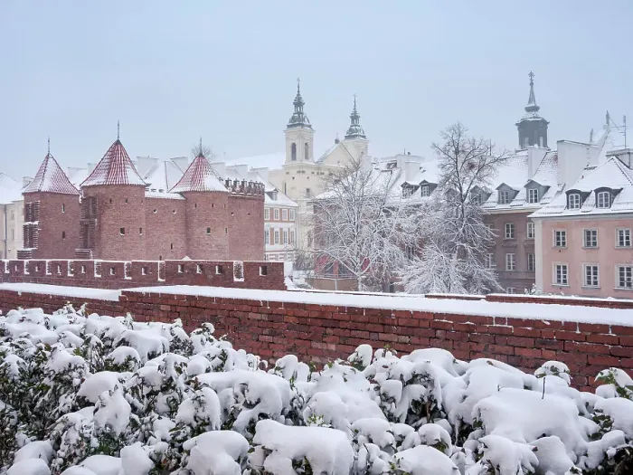 Framed Print : Old Town Wall and Barbican, winter, Warsaw, Masovian Voivodeship, Poland Framed Print : Old Town Wall and Barbican, winter, Warsaw, Masovian Voivodeship, Poland