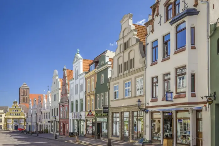 Framed Print : Old town of Wismar, Mecklenburg-Western Pomerania, Northern Germany, Germany Framed Print : Old town of Wismar, Mecklenburg-Western Pomerania, Northern Germany, Germany