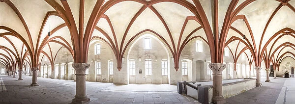 Old vault in the Cistercian monastery Eberbach near Kiedrich, Rheingau, Hesse, Germany