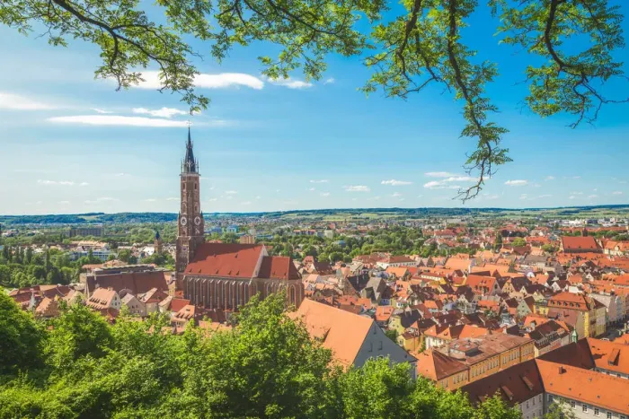 Framed Print : The oldtown of Landshut seen from Castle Trausnitz, Landshut, Lower Bavaria, Bavaria Framed Print : The oldtown of Landshut seen from Castle Trausnitz, Landshut, Lower Bavaria, Bavaria