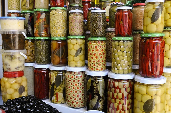 Olive stand, Medina Souk, Marrakech, Morocco