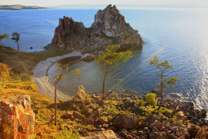 Framed Print : Olkhon island, landscape near Khuzhir, Baikal lake, Russia Framed Print : Olkhon island, landscape near Khuzhir, Baikal lake, Russia