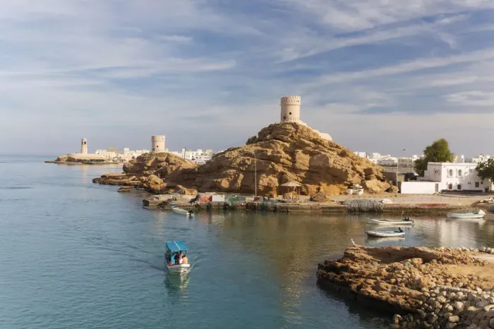 Framed Print : Oman, Al Ayjah, Sur, the pretty harbour and forts of Ayiah Framed Print : Oman, Al Ayjah, Sur, the pretty harbour and forts of Ayiah