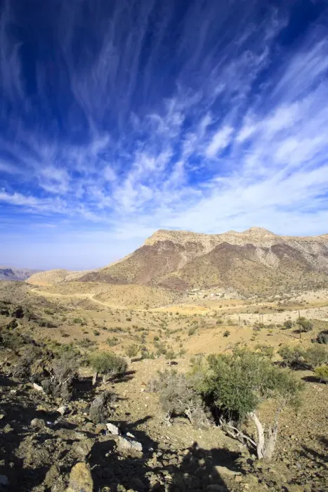 Framed Print : Oman, Hajjar Mountain Range, Jebel Shams Mountain