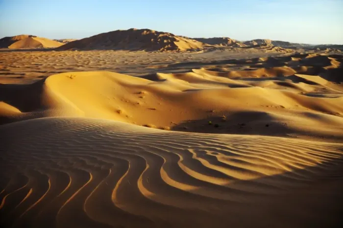 Framed Print : Oman, Empty Quarter. The martian-like landscape of the Empty Quarter dunes