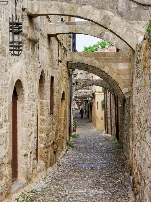 Framed Print : Omirou Street, Medieval Old Town, Rhodes City, Rhodes Island, Dodecanese, Greece
