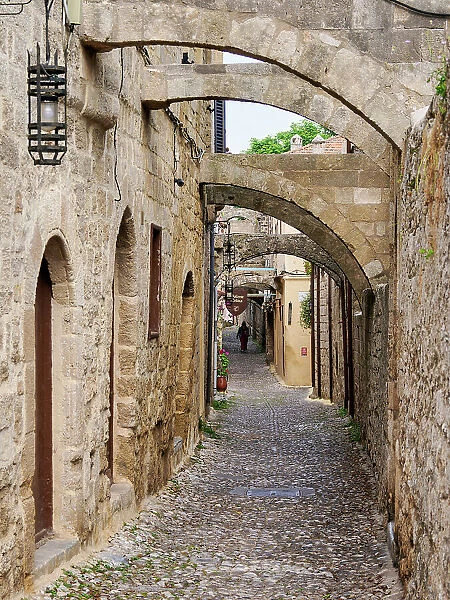 Omirou Street, Medieval Old Town, Rhodes City, Rhodes Island, Dodecanese, Greece