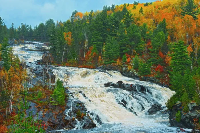Framed Print : Onaping River at Onaping Falls. Onaping, Ontario, Canada Framed Print : Onaping River at Onaping Falls. Onaping, Ontario, Canada