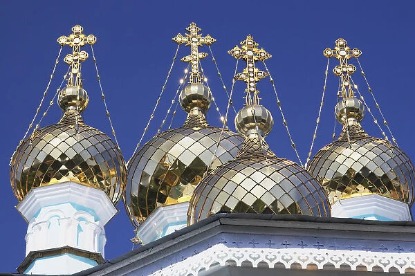 Onion domes of St Nicholas Cathedral, Almaty, Kazakhstan