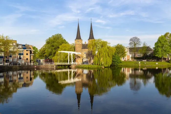 Framed Print : The Oostpoort or Eastern Gate in Delft, South Holland (Zuid-Holland), Netherlands