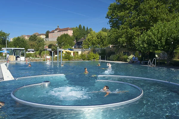 Open-Air Bath in Meersburg, Lake Constance, Baden-Wuerttemberg, Germany
