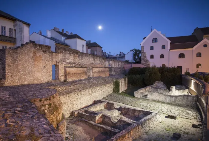 Framed Print : Open air Roman ruins at dusk, Sopron, Western Transdanubia, Hungary Framed Print : Open air Roman ruins at dusk, Sopron, Western Transdanubia, Hungary