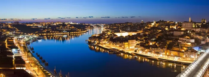 Framed Print : Oporto, capital of the Port wine, with the Douro river at sunset, Portugal Framed Print : Oporto, capital of the Port wine, with the Douro river at sunset, Portugal