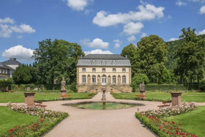 Framed Print : Orangery at the baroque garden of Echternach, Kanton Echternach, Luxembourg Framed Print : Orangery at the baroque garden of Echternach, Kanton Echternach, Luxembourg