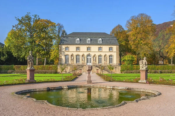 Orangery at the baroque garden of Echternach, Kanton Echternach, Luxembourg