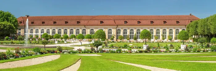 Framed Print : Orangery in the Court Garden of the Residence of the Margraves of Ansbach, Ansbach, Ansbach, Altmühl Valley; Middle Franconia; Bavaria; Germany Framed Print : Orangery in the Court Garden of the Residence of the Margraves of Ansbach, Ansbach, Ansbach, Altmühl Valley; Middle Franconia; Bavaria; Germany