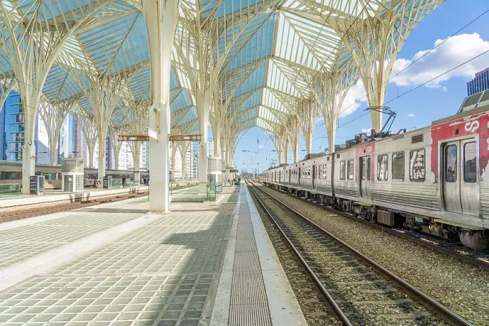 Framed Print : Oriente train station, Lisbon, Portugal, Europe