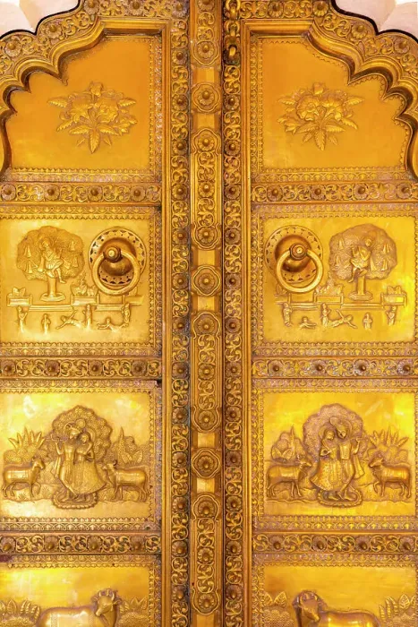 Framed Print : Ornamental Door, City Palace, Jaipur, Rajasthan, India Framed Print : Ornamental Door, City Palace, Jaipur, Rajasthan, India