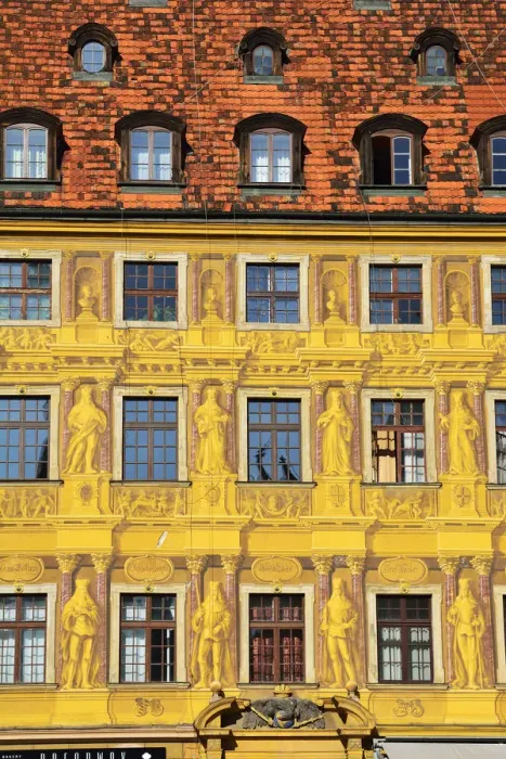 Framed Print : Ornamental facade of the House of the Seven Electors at the Rynek (Market Square)