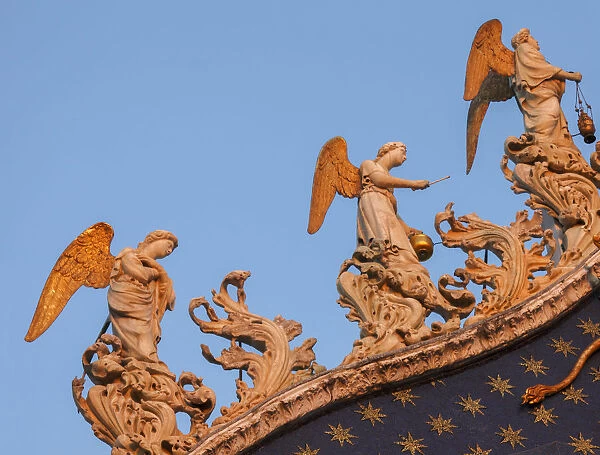 Ornate details on Basilica San Marco, St Marks Square, Venice, Veneto, Italy
