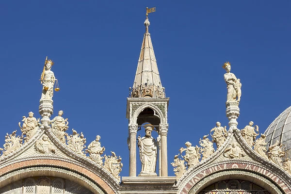 Ornate details on Basilica San Marco, Venice, Veneto, Italy