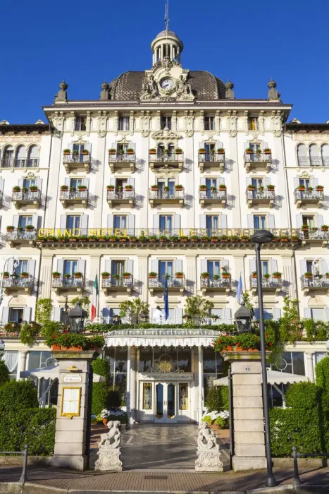 Framed Print : The ornate facade of Grand Hotel des Iles Borromees, Stresa, Lake Maggiore, Borromean Framed Print : The ornate facade of Grand Hotel des Iles Borromees, Stresa, Lake Maggiore, Borromean