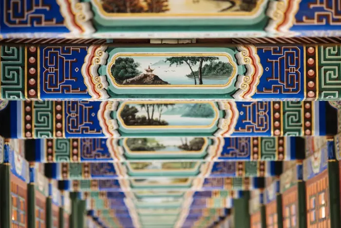 Framed Print : Detail of ornate roof, Forbidden City, Beijing, China Framed Print : Detail of ornate roof, Forbidden City, Beijing, China