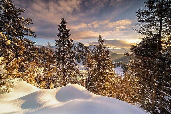 Orobie alps in winter season, Bergamo province in Lombardy district, Italy