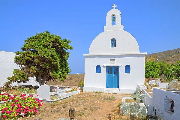 Orthodox chapel, Monastery of Taxiarches, Serifos Island, Cyclades Islands, Greece