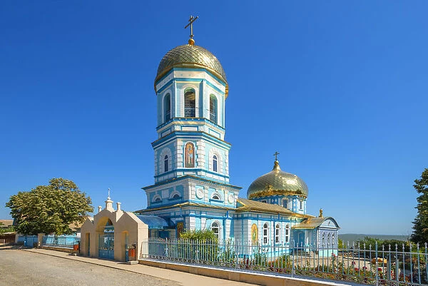 Orthodox church of Sarichioi at the Lake Lacul Razim near Tulcea, Dobrudscha, Romania