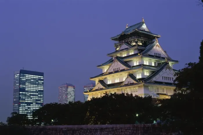 Framed Print : Osaka Castle & City Skyline / Night View, Osaka, Honshu, Japan Framed Print : Osaka Castle & City Skyline / Night View, Osaka, Honshu, Japan