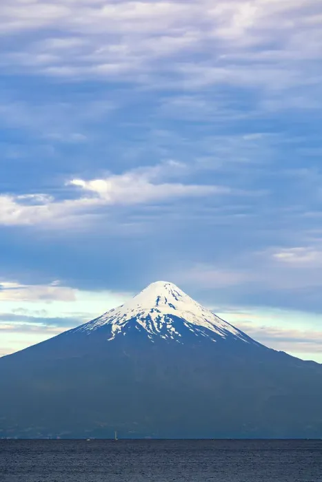 Framed Print : Osorno Volcano and Llanquihue Lake, Frutillar, Llanquihue Province, Los Lagos Region, Chile