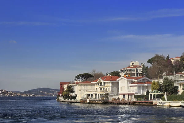 Ottoman era waterfront houses, Bosphorus, Istanbul, Turkey