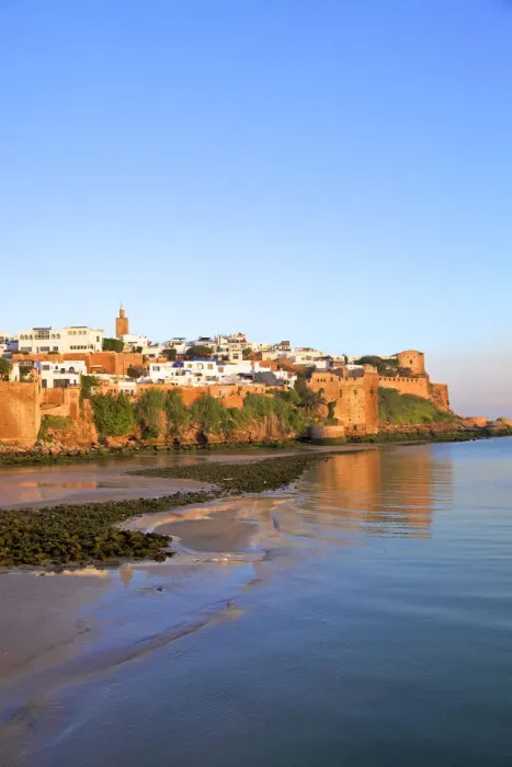 Framed Print : Oudaia Kasbah and Coastline, Rabat, Morocco, North Africa