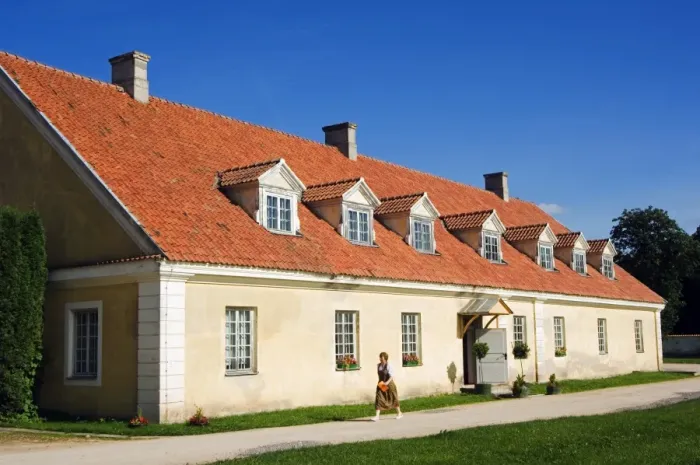 Framed Print : Out-house and cafe in Palace Grounds of Baroque Style Framed Print : Out-house and cafe in Palace Grounds of Baroque Style
